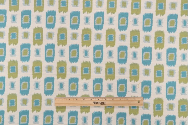 1 Yard Bagmati Tapestry Upholstery Fabric in Aegean