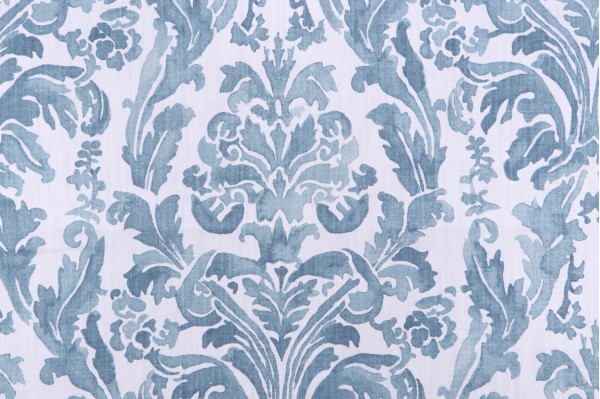 Lacefield Gable Printed Cotton Drapery Fabric in Blueridge