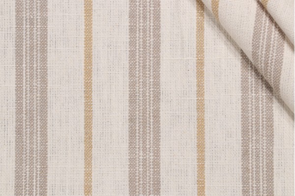 Click for 2.25 Yards Stripe Woven Decorator Fabric in Sandstone Stripe Woven Decorator Fabric in Sandstone