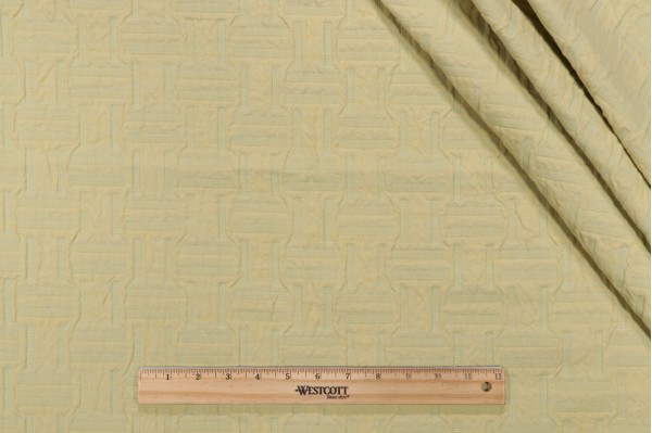 Cozumel Matelasse Upholstery Fabric in Apple