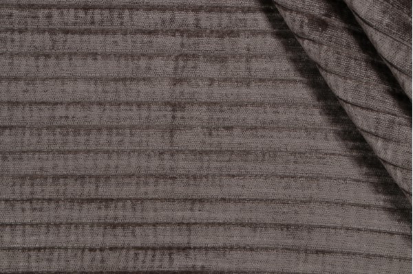 Stripe Woven Chenille Upholstery Fabric in Seal