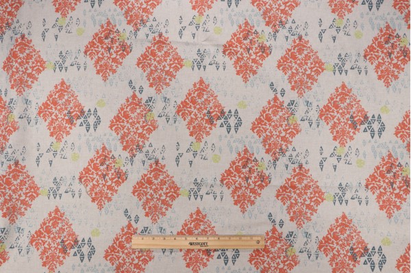Click for 2.5 Yards Sedona Printed Linen Drapery Fabric in Honeydew Sedona Printed Linen Drapery Fabric in Honeydew