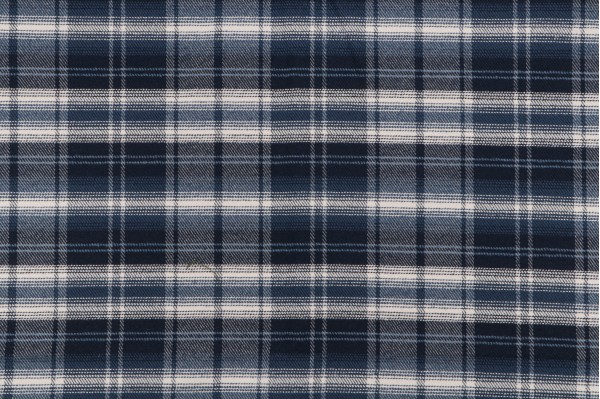 Plaid Woven Upholstery Fabric in Navy