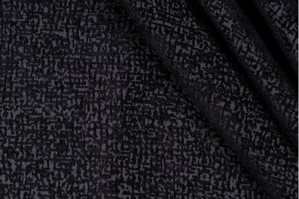 Scalamandre Alpine Chenille Upholstery Fabric in Black