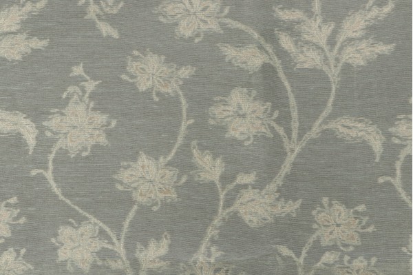 Grey Watkins Serene Silk Decorator Fabric in Ice Green