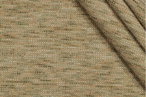 Grey Watkins Laramie Chenille Upholstery Fabric in Moss