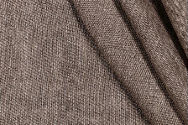 1 Yard Scalamandre Vento Linen Sheer Drapery Fabric in Mocha