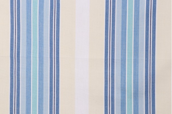 Thibaut Fantasia Stripe Woven Decorator Fabric in Blue/White for Scalamandre