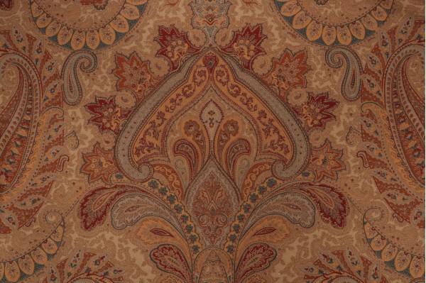 Grey Watkins Eugenie Printed Cotton Drapery Fabric in Havana