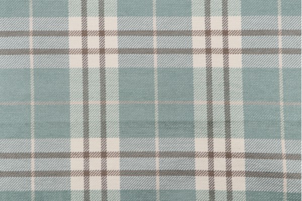 Thibaut Percival Plaid W80082 Woven Chenille Upholstery Fabric in Aqua