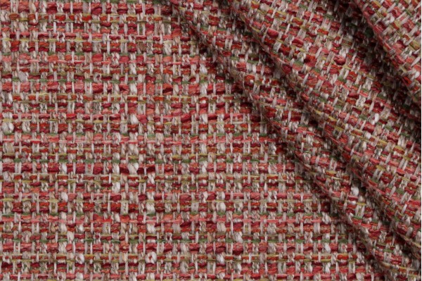 TopTeks Astoria Woven Upholstery Fabric in Coral