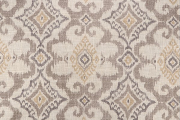 Covington Kantha Printed Cotton Blend Drapery Fabric in 13-Raffia