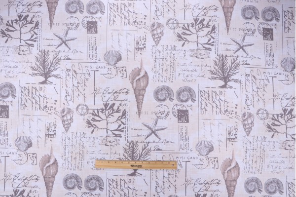 Covington Dalton Printed Cotton Drapery Fabric in 91-Smoke