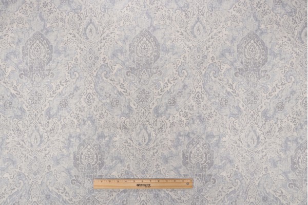 Covington Vittoria Printed Linen Drapery Fabric in 908-Platinum