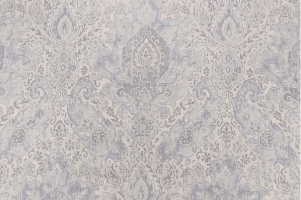 Covington Vittoria Printed Linen Drapery Fabric in 908-Platinum