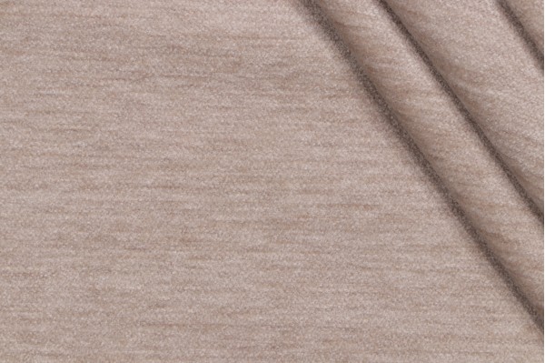 Solid Woven Solution Dyed Acrylic Chenille Outdoor Fabric in Linen