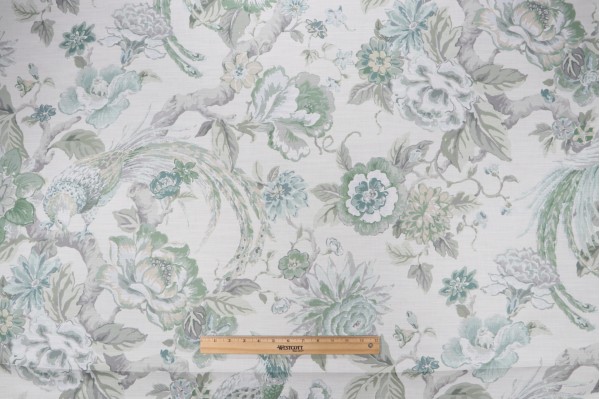 P Kaufmann Valentina Printed Cotton Drapery Fabric in Foam
