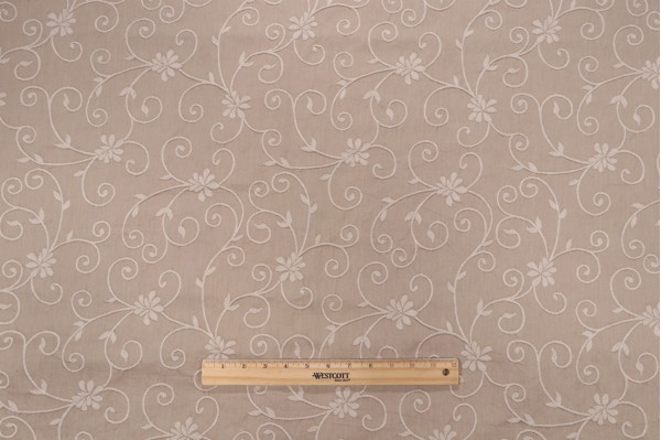 Lariat Damask Decorator Fabric in Khaki