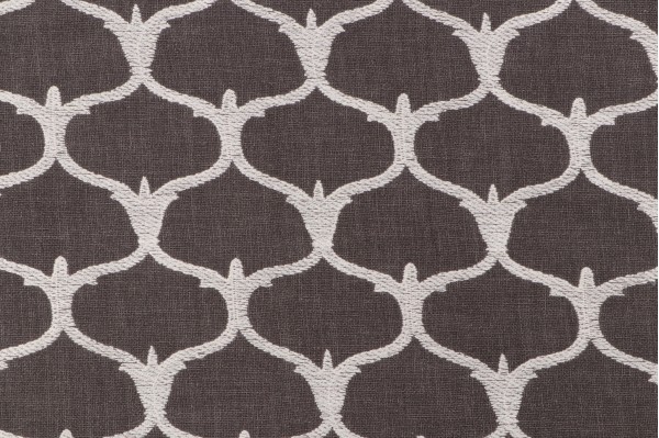 Grenelle Embroidered Drapery Fabric in Graphite