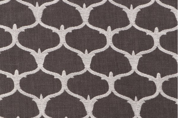 Grenelle Embroidered Drapery Fabric in Graphite