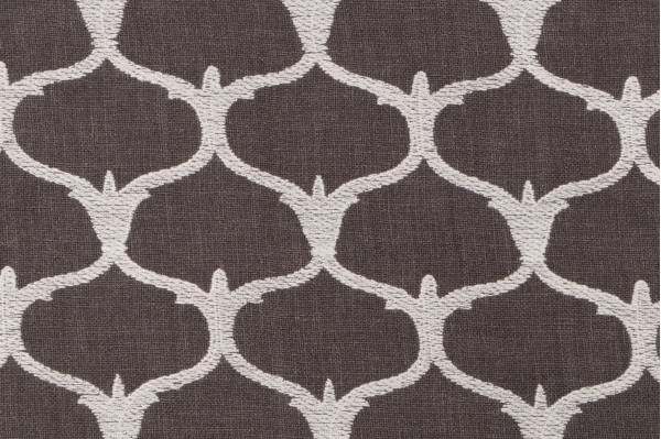 Grenelle Embroidered Drapery Fabric in Graphite