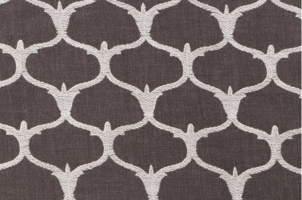 Grenelle Embroidered Drapery Fabric in Graphite