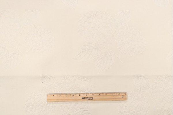 Scalamandre Hydrangea Matelasse Upholstery Fabric in Natural