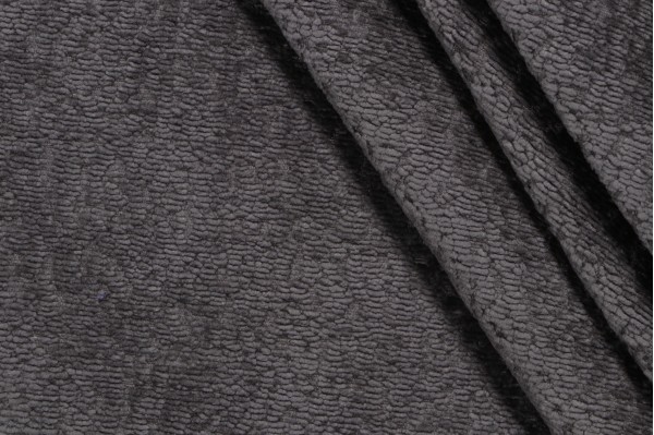 Pena Woven Chenille Upholstery Fabric in Elephant