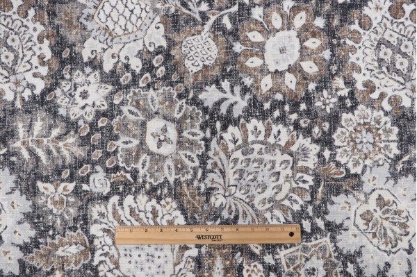 Click for .63 Yards Kacie Printed Chenille Decorator Fabric in Grey Kacie Printed Chenille Decorator Fabric in Grey
