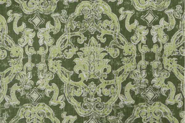Lacefield Contessa Printed Cotton Drapery Fabric in Olive 