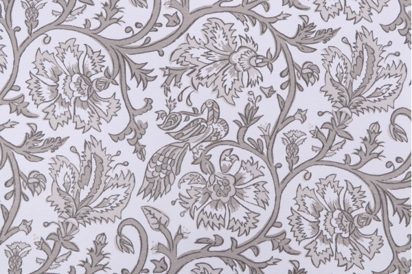 Lacefield Aesha Printed Cotton Drapery Fabric in Taupe 