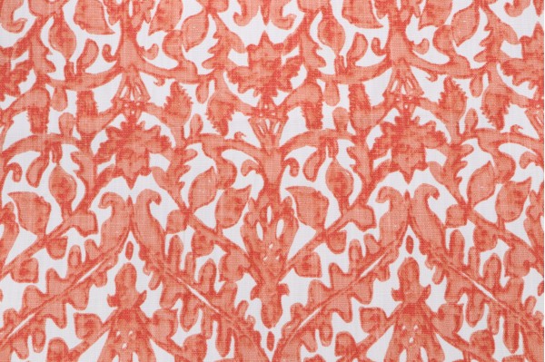 Lacefield Inman Printed Cotton Blend Drapery Fabric in Shrimp 