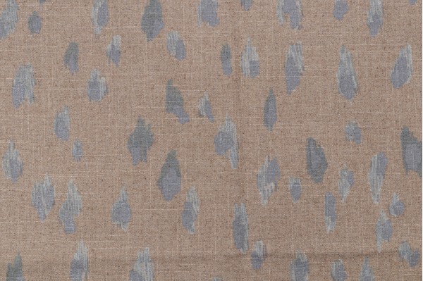 Lacefield Asher Printed Linen Blend Drapery Fabric in Swedish Blue 