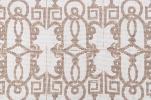 Lacefield Seville Printed Cotton Blend Drapery Fabric in Camel 