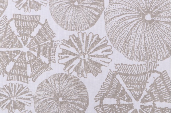 Sample of Lacefield Ula Printed Cotton Blend Drapery Fabric in Linen 