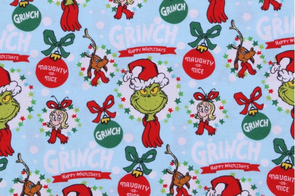 Robert Kaufman How The Grinch Stole Christmas Collection ADE-20278-223 Printed Cotton Craft Fabric in Holiday