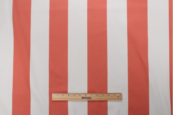 Click for 1 Yards Functional Fabrics Cabana Stripe Woven Latex-Backed High UV Polyester Outdoor Fabric in Coral Functional Fabrics Cabana Stripe Woven Latex-Backed High UV Polyester Outdoor Fabric in Coral