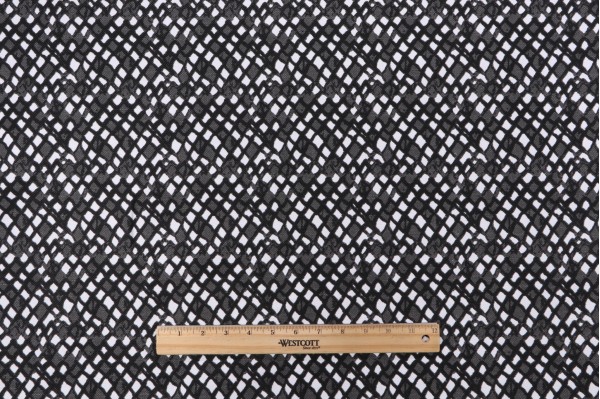 Lacefield Nova Printed Cotton Blend Drapery Fabric in Ink 