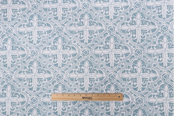 Lacefield Sandoval Printed Cotton Blend Drapery Fabric in Ariel