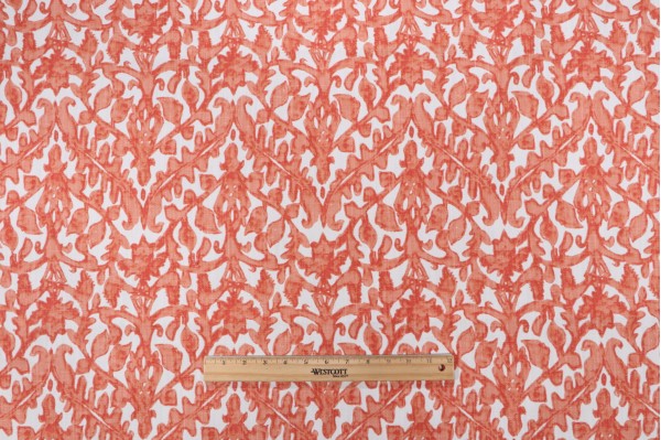 Lacefield Inman Printed Cotton Blend Drapery Fabric in Shrimp 