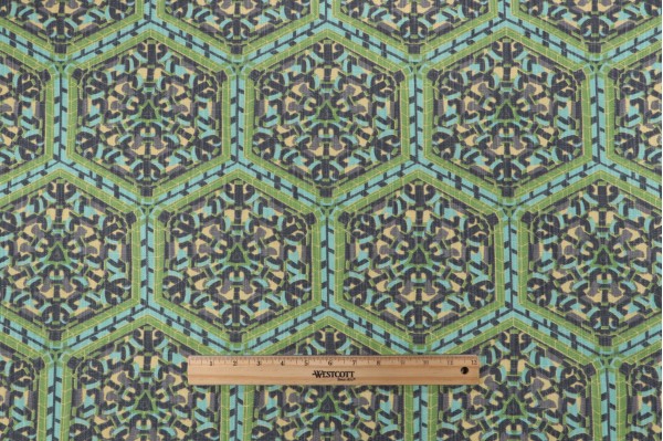 Lacefield Shinto Printed Cotton Blend Drapery Fabric in Chartreuse