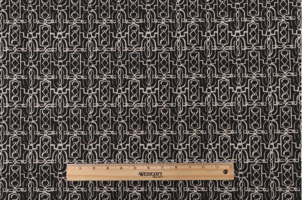 Sample of Lacefield Lucia Printed Drapery Fabric in Granite 
