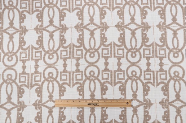 Lacefield Seville Printed Cotton Blend Drapery Fabric in Camel 