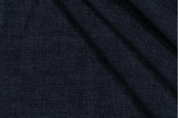Gavin Woven Chenille Upholstery Fabric in Midnight Blue