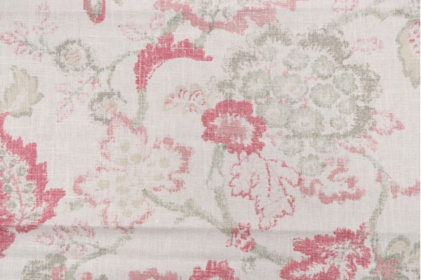 Click for 1.13 Yards Braemore Angelica Printed Linen Drapery Fabric in Petal Braemore Angelica Printed Linen Drapery Fabric in Petal
