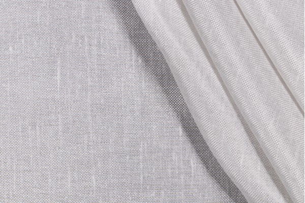 Scalamandre Electra Sheer Drapery Fabric in Platinum