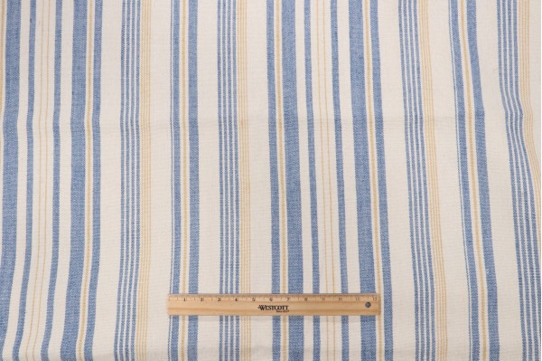 Scalamandre Stripe Woven Upholstery Fabric in Bluebell