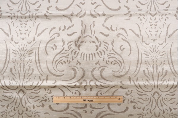 Fonthill Pushkin Damask Velvet Upholstery Fabric in Tannin