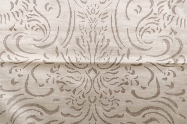 Fonthill Pushkin Damask Velvet Upholstery Fabric in Tannin
