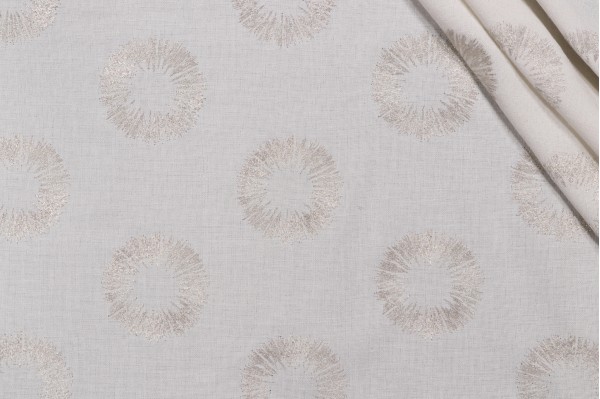 Solange Semi-Sheer Embroidered Drapery Fabric in Quartz